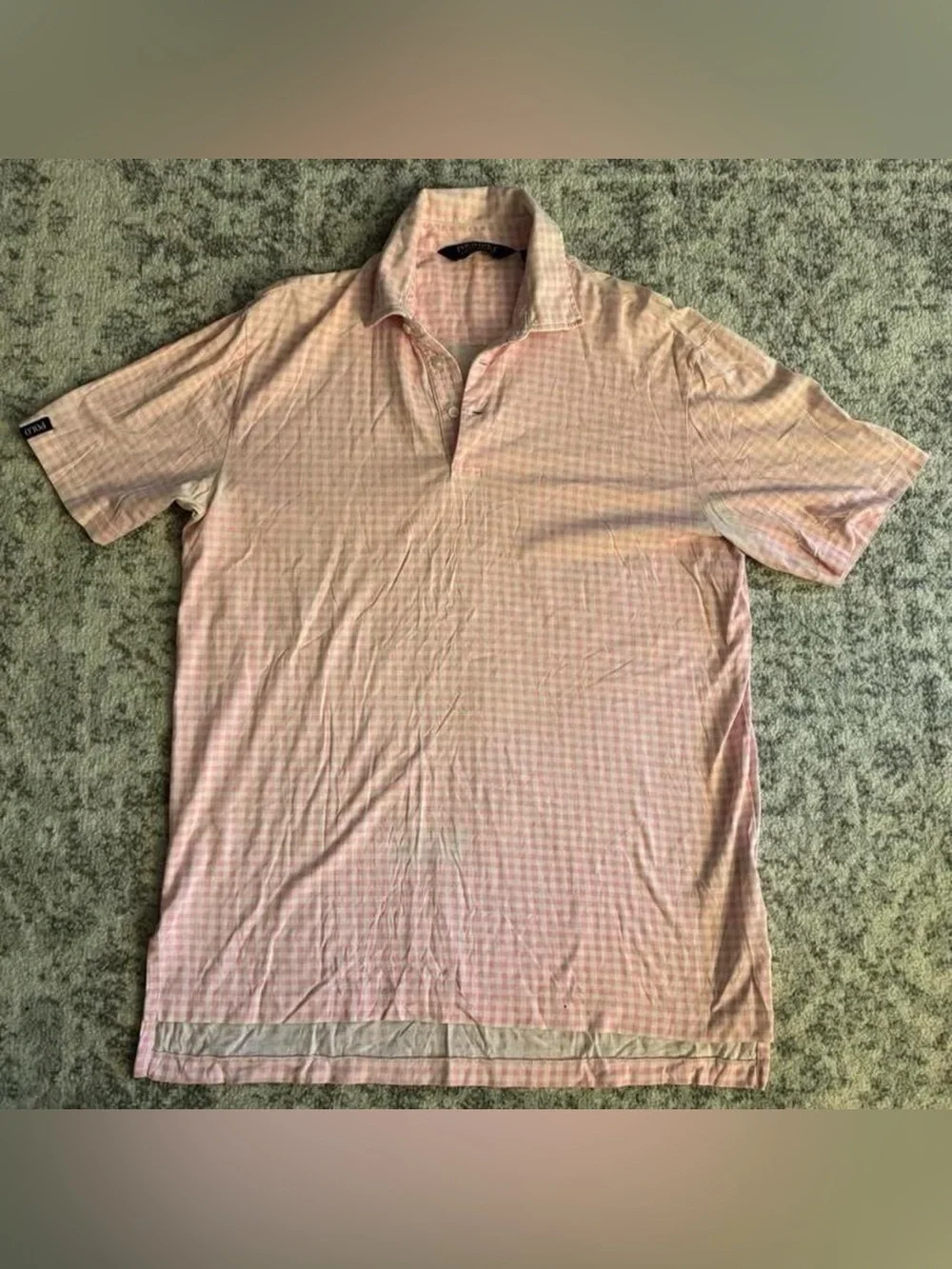 Polo Ralph Lauren Golf Men’s Pink & White Plaid Golf Polo Size Medium